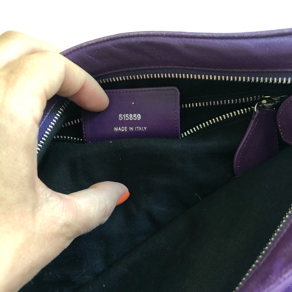 Balenciaga Purple Leather Clutch - Picture 6 of 14